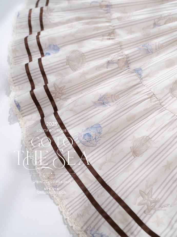 【受注予約5/13まで】Go To the Sea プリントスカート