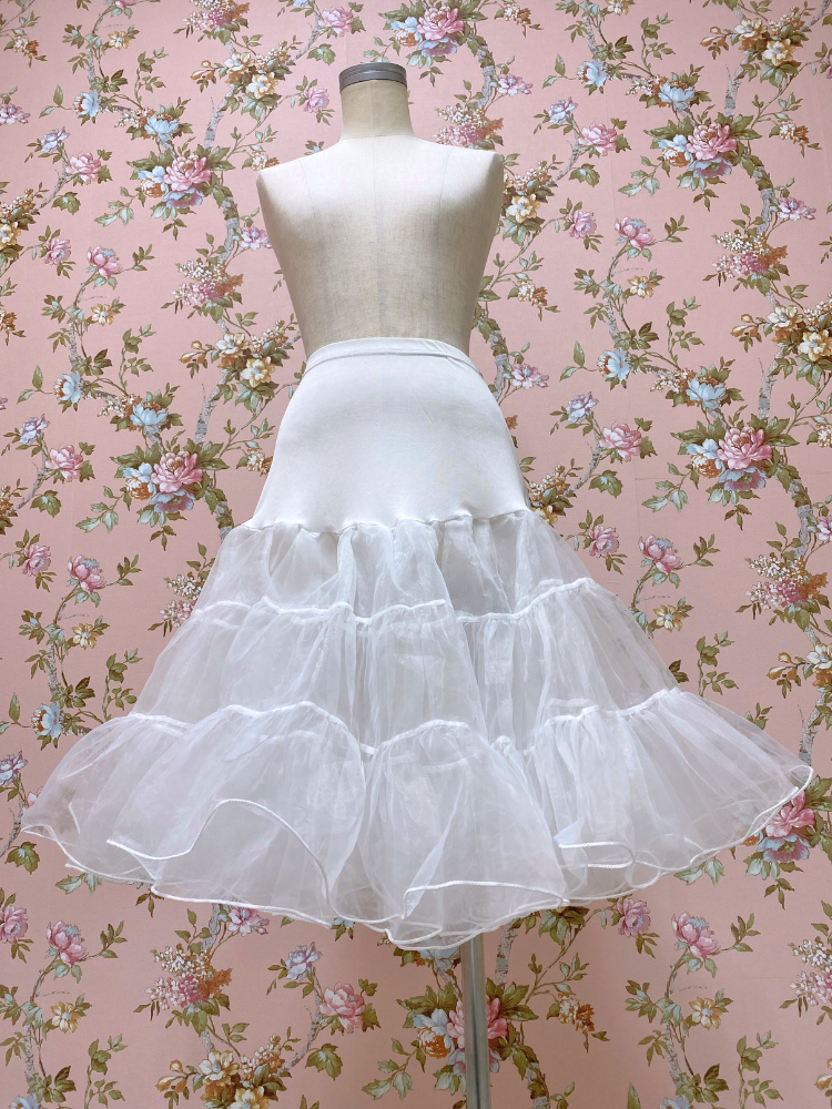 限定特別価格【セット販売】クラシカルスウィート リボンとチェックのジャンパースカート+パニエ