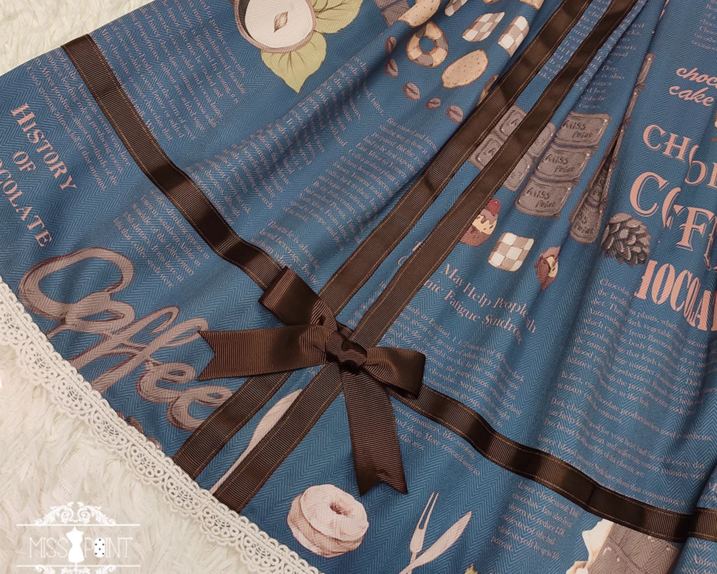 【予約販売】Coffee Break チョコレートプリントスカート