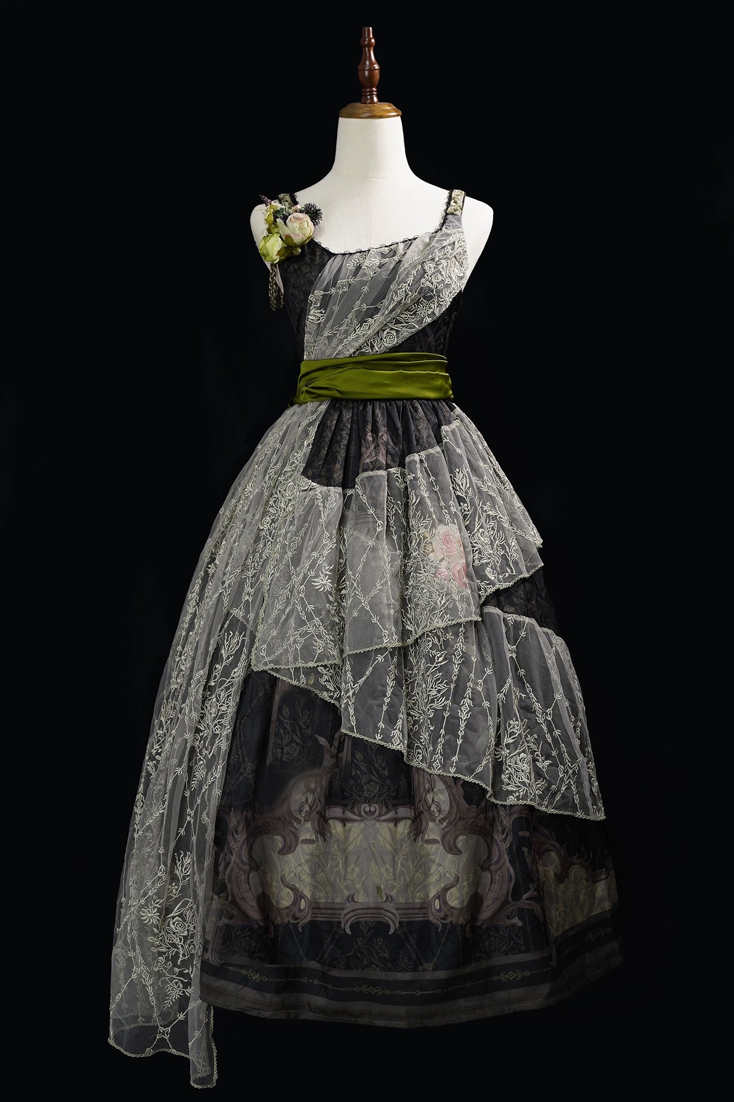 【受注予約1/23まで】Anthea Garden ジャンパースカート2型・花柄プリントなし