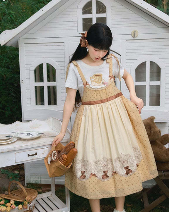 【受注予約12/18まで】Strawberry and Bear Theater 刺繍Tシャツ