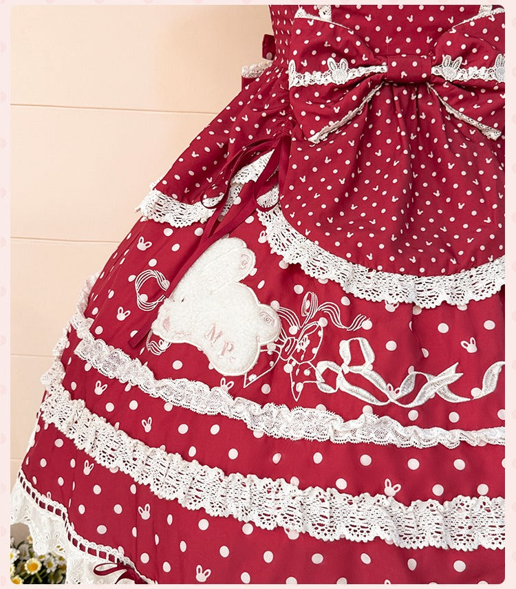 【受注予約6/11まで】Bow Rabbit 水玉ワンピース・全5色