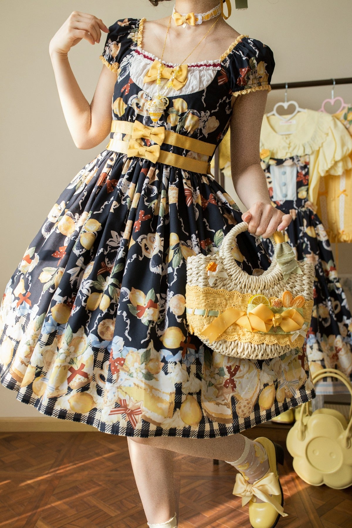 【受注予約6/26まで】Lemon Biscuit プリントワンピース