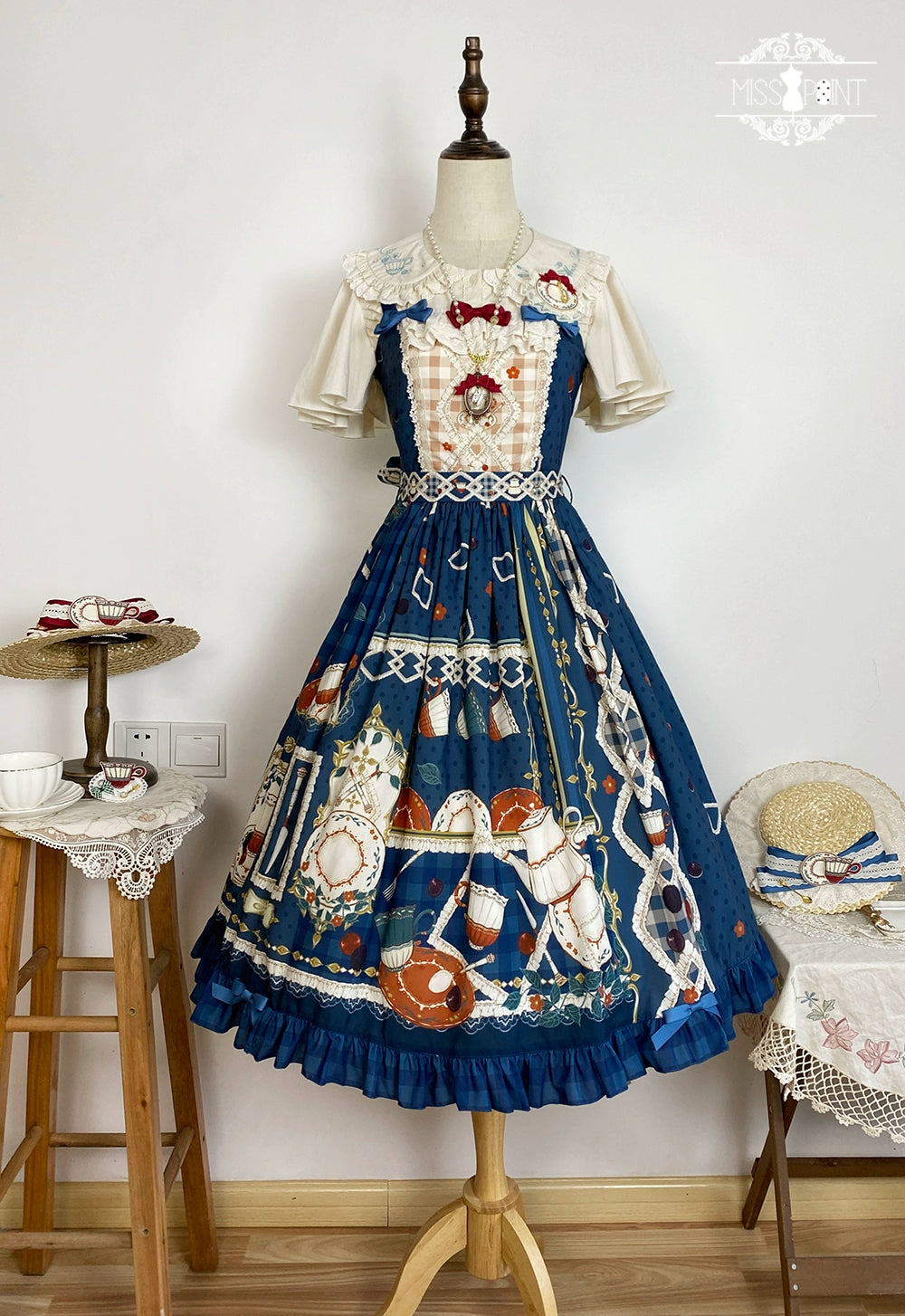 【予約販売】Picnic Tea Party ジャンパースカート