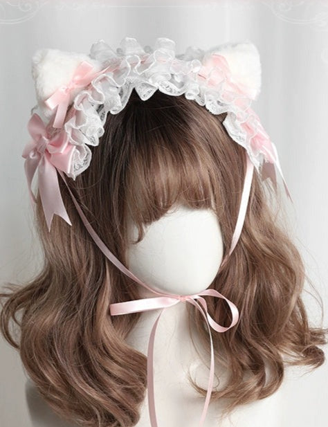 猫耳クリップ付きヘッドドレス 全7色 – ロリータファッション通販RonRon