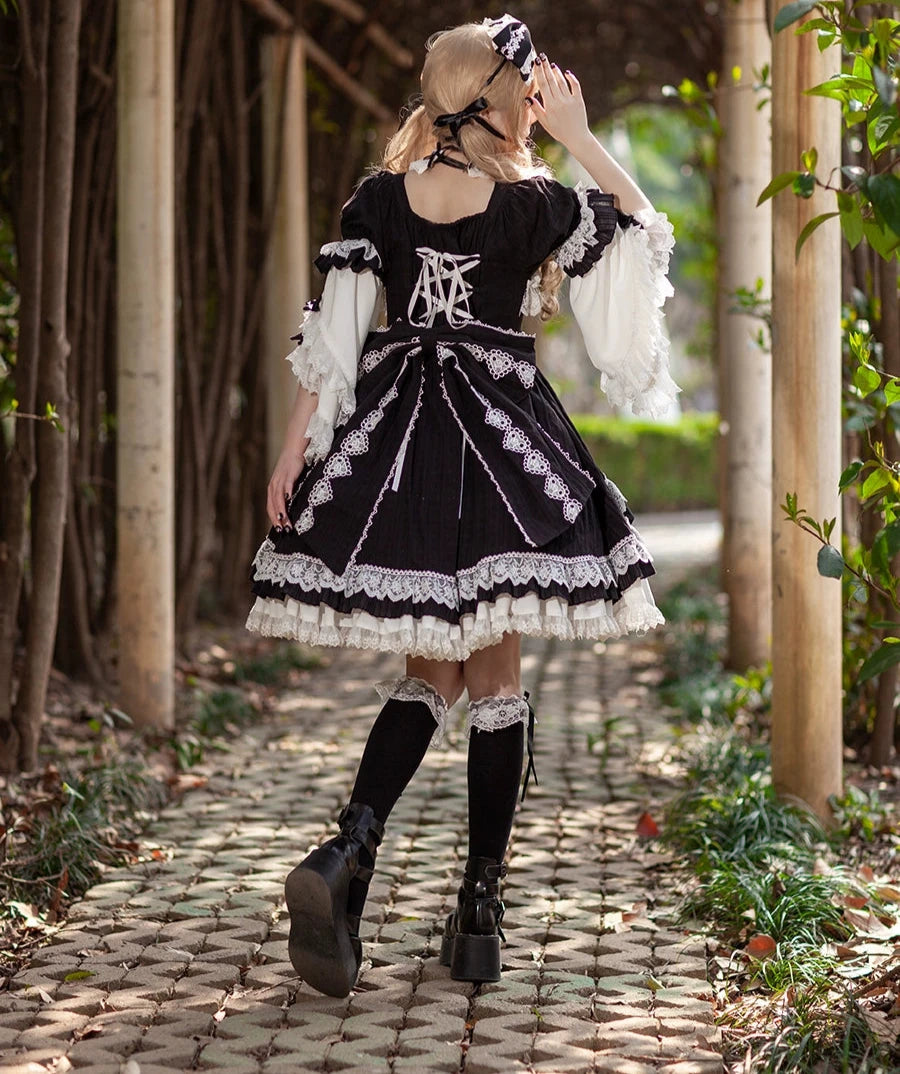 ヴィンテージロリィタ風レースリボンカチューシャ