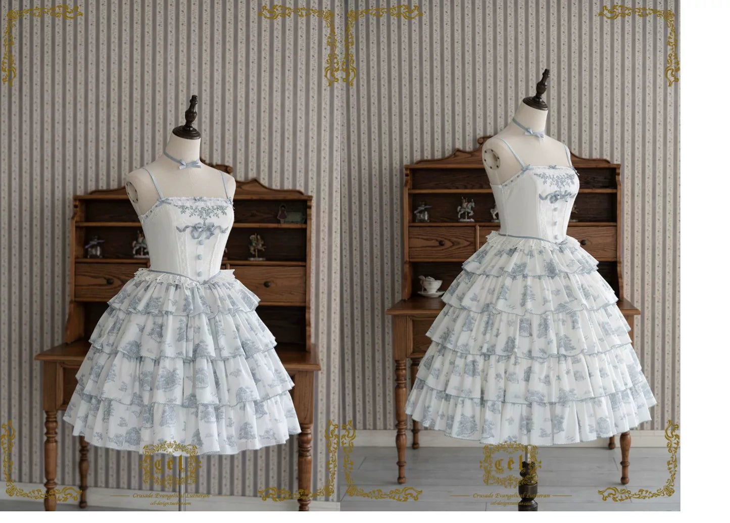 【受注予約6/18まで】Coppelia ティアードジャンパースカート