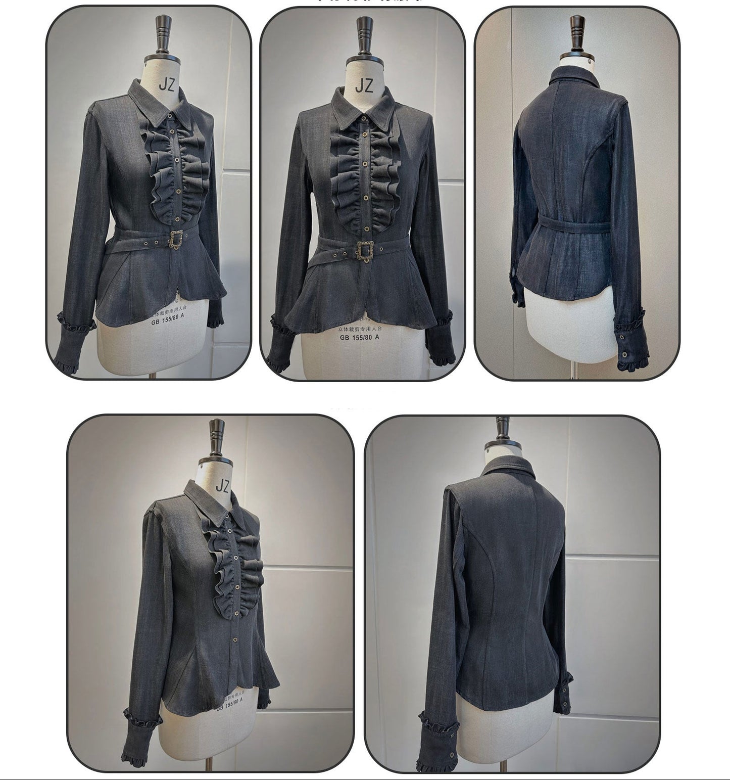 【受注予約3/10まで】Rose Heart デニムブラウス