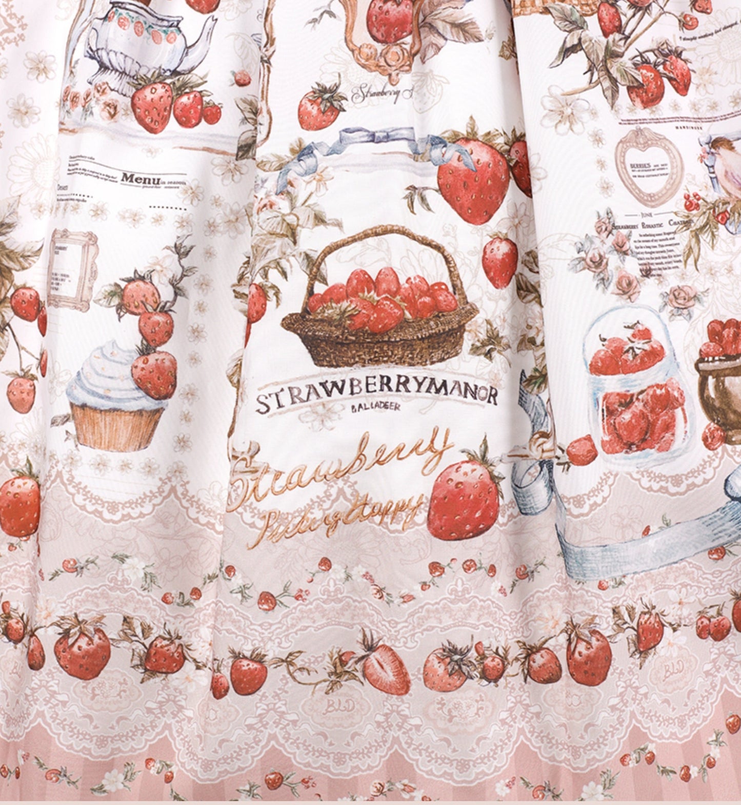 【受注予約12/16まで】Strawberry Manor ジャンパースカート