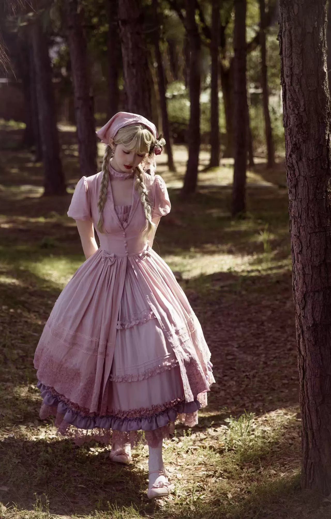 十四行詩 レースとフリルのインナースカート