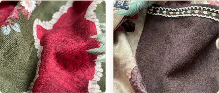 Nutcracker Bear Country-style Floral Embroidered Jumper Skirt