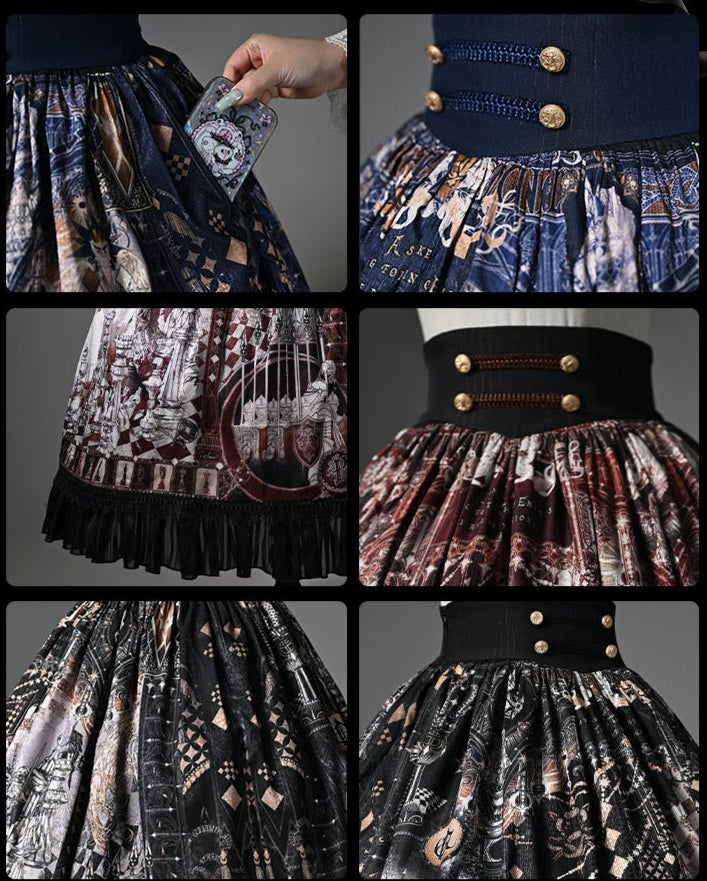 【受注予約8/21まで】Silent Battle プリントスカート