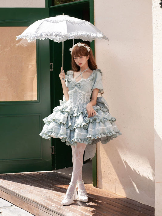 【予約販売】Puff Rose クロスネックワンピース 全4色