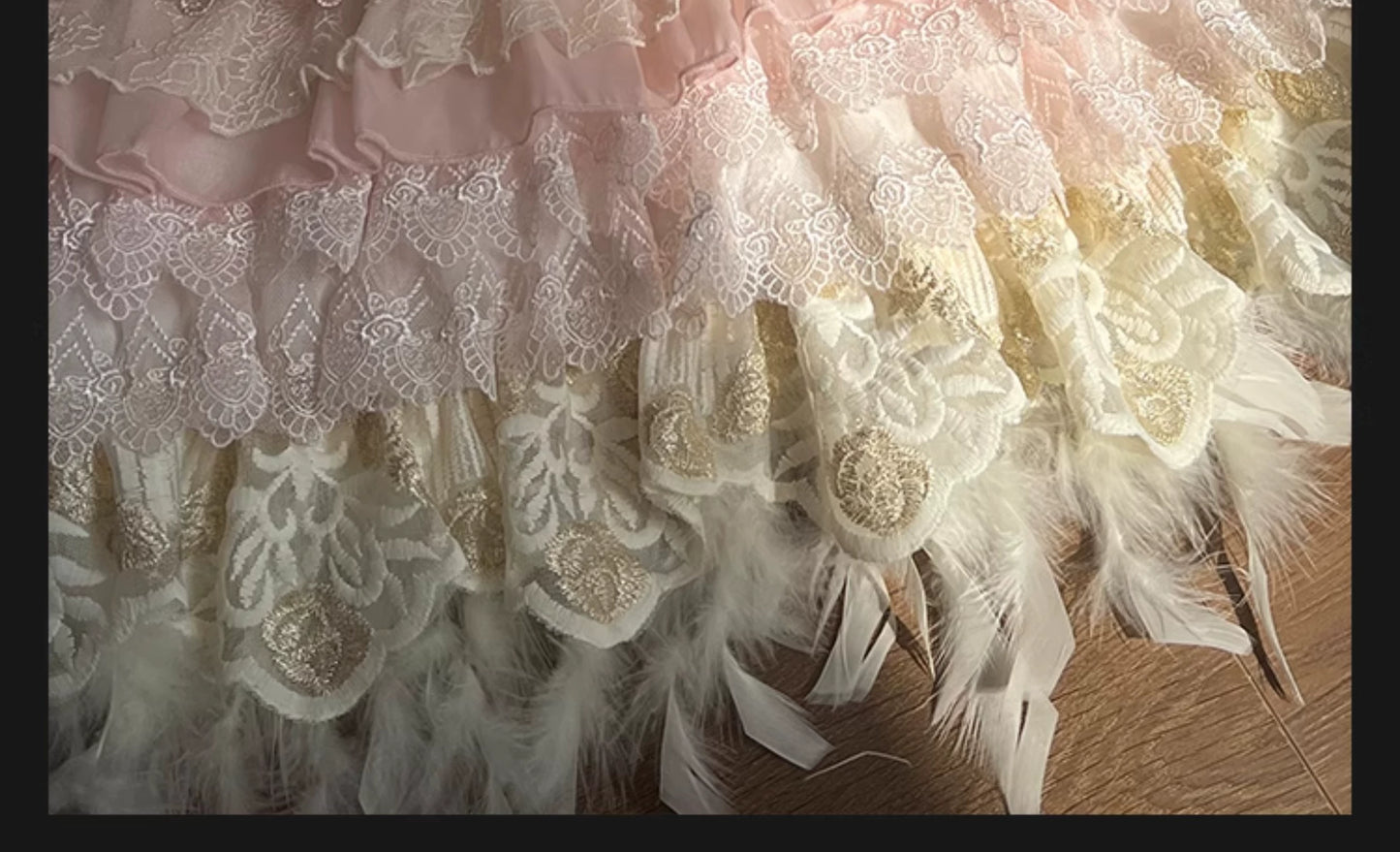 【受注予約6/18まで】Peacock Feather プリンセスドレス・ピンク