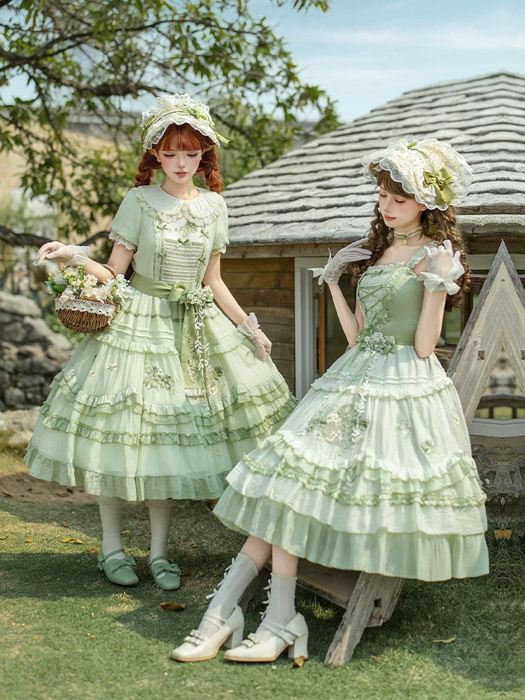 夏風の葡萄園 刺繍ワンピース – ロリータファッション通販RonRon
