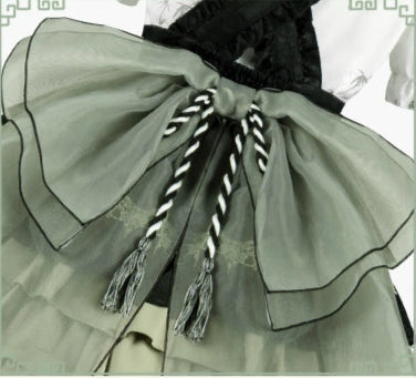 Exquisite Hanarori Mini Length Suspender Skirt Set