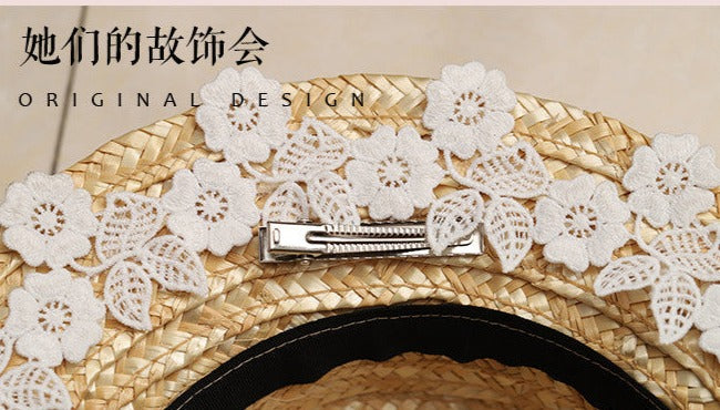 お花とリボンの麦わら帽子 全11色