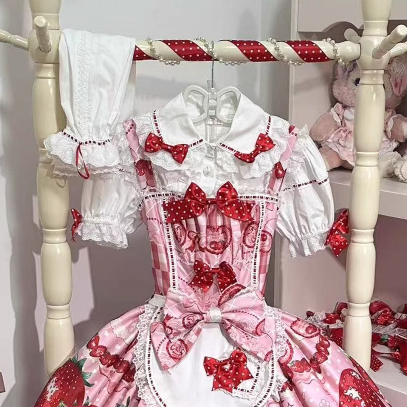 Dream to Strawberry 2wayブラウス