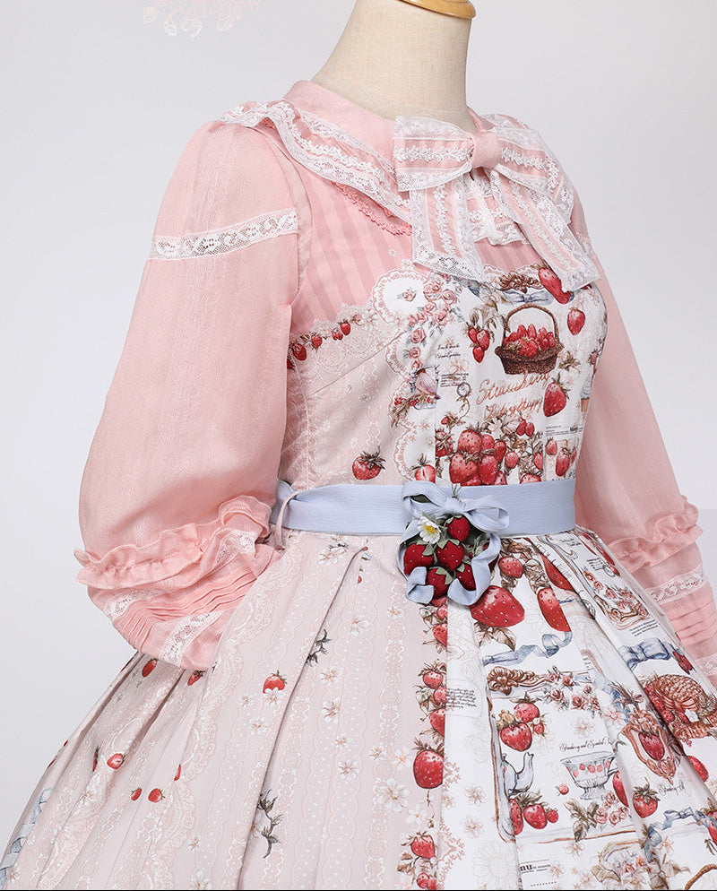 【受注予約12/16まで】Strawberry Manor リボンブラウス