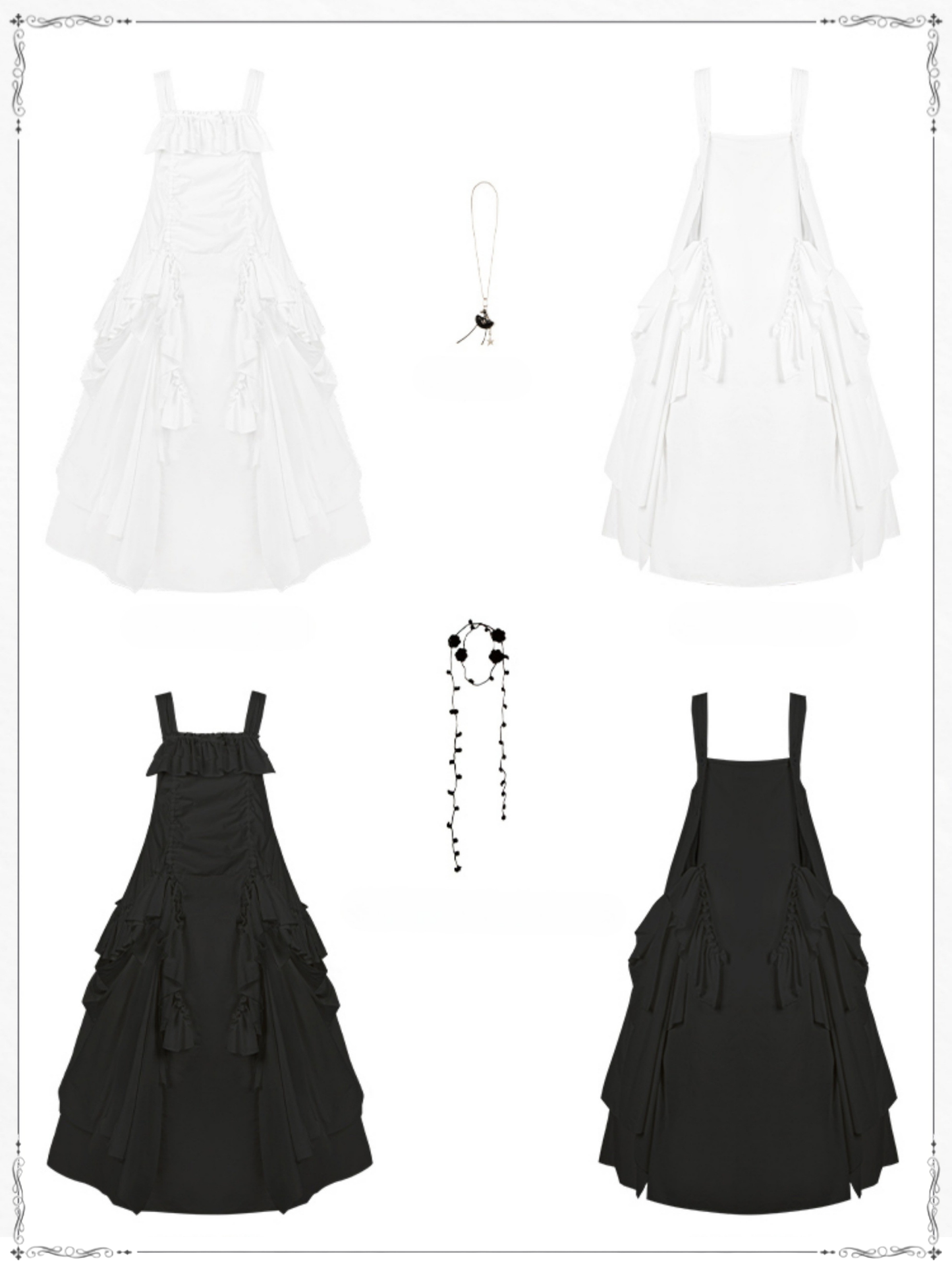 薔薇の棘 ルーズジャンパースカート 3点セット