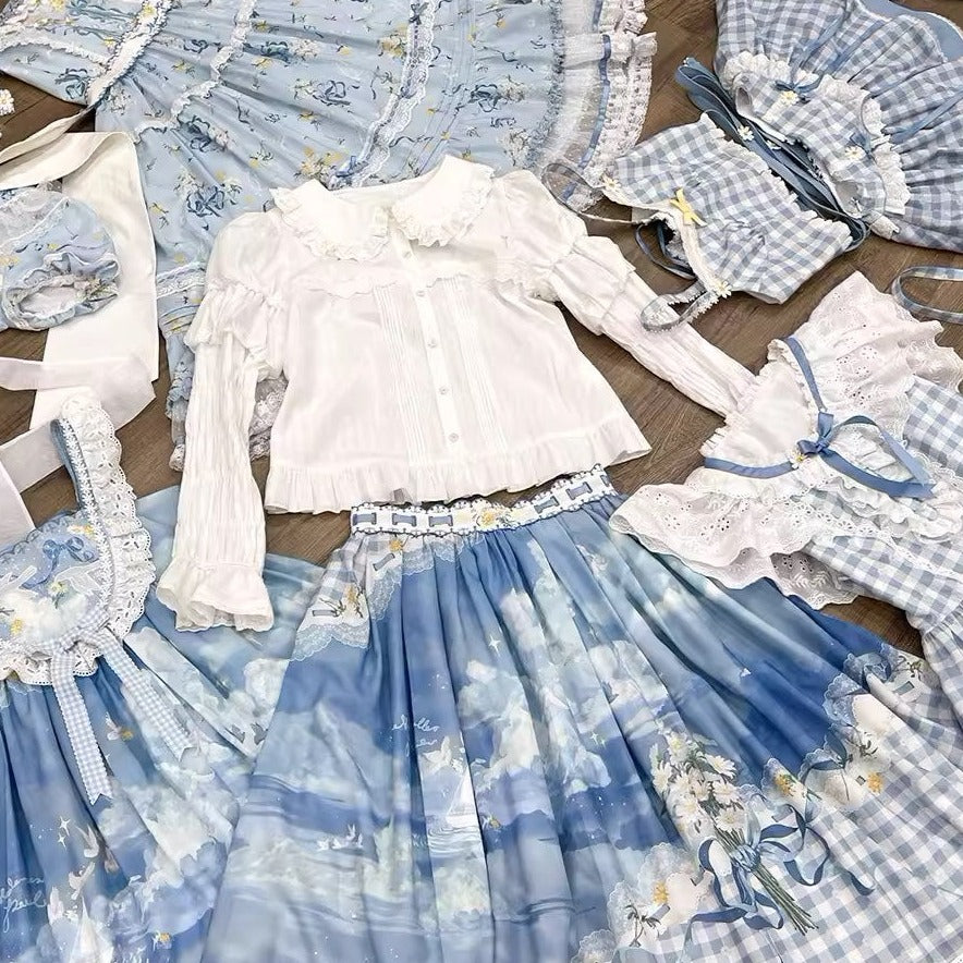 【再販・受注予約7/16まで】Daisy and Sky ブラウス(長袖・半袖)