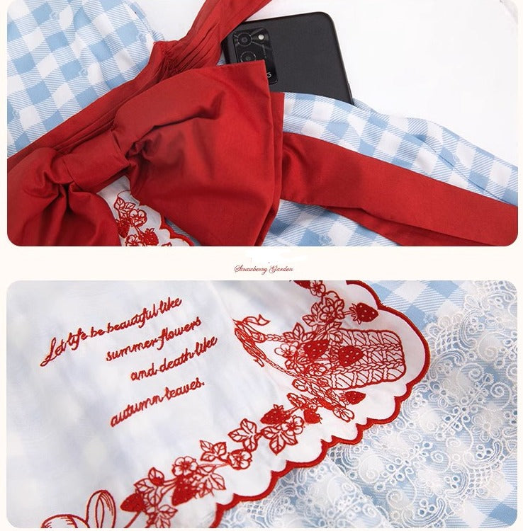 Strawberry Basket 丸襟ワンピース