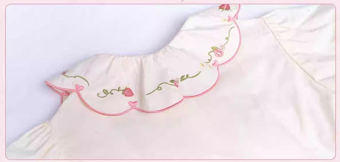 Strawberry Chiffon 半袖ブラウス