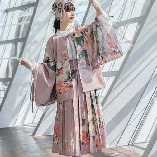 和ロリ苔桃の花咲くエレガント羽織