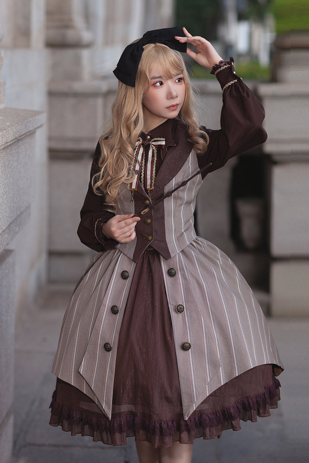 【予約販売】変わり襟ランタンスリーブブラウス