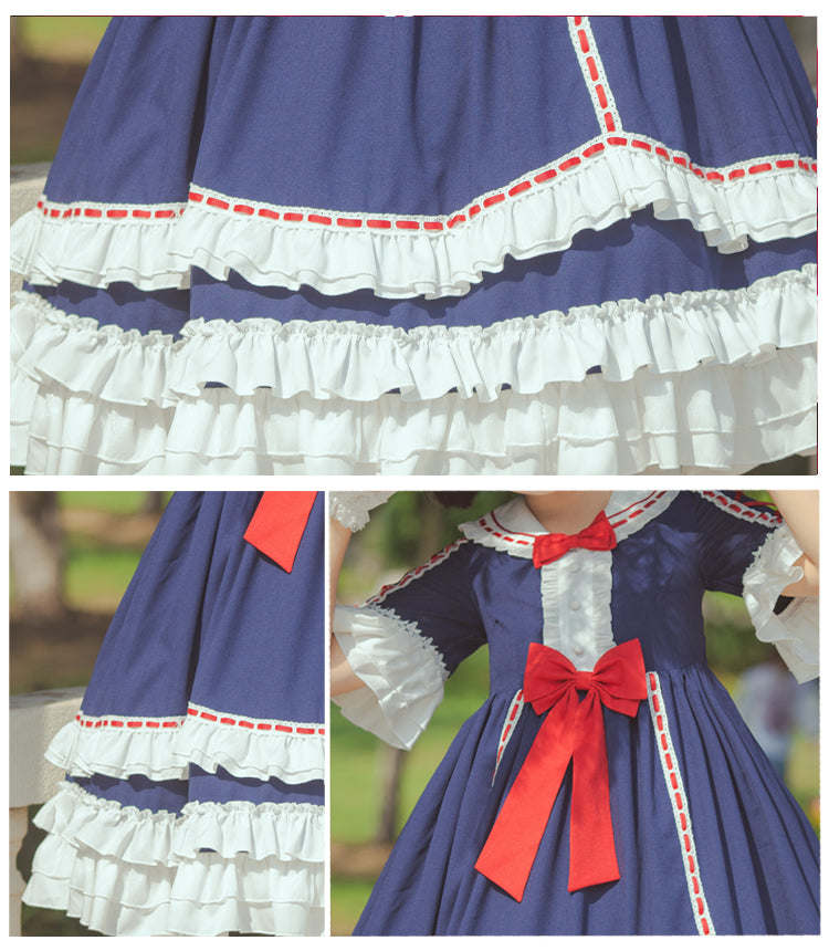 半袖 プリンセススタイル ハイウエスト ロリータドレス - ロリータファッション通販RonRon