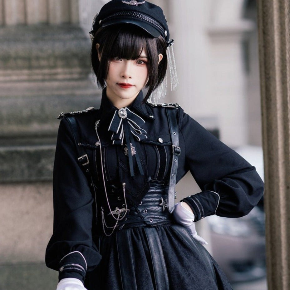 [Reservation sale] Military Lolita ALPHA Blouse with epaulette accessories