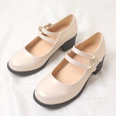 ロリィタ 靴 ダブルストラップクラシカルシューズ 全5色