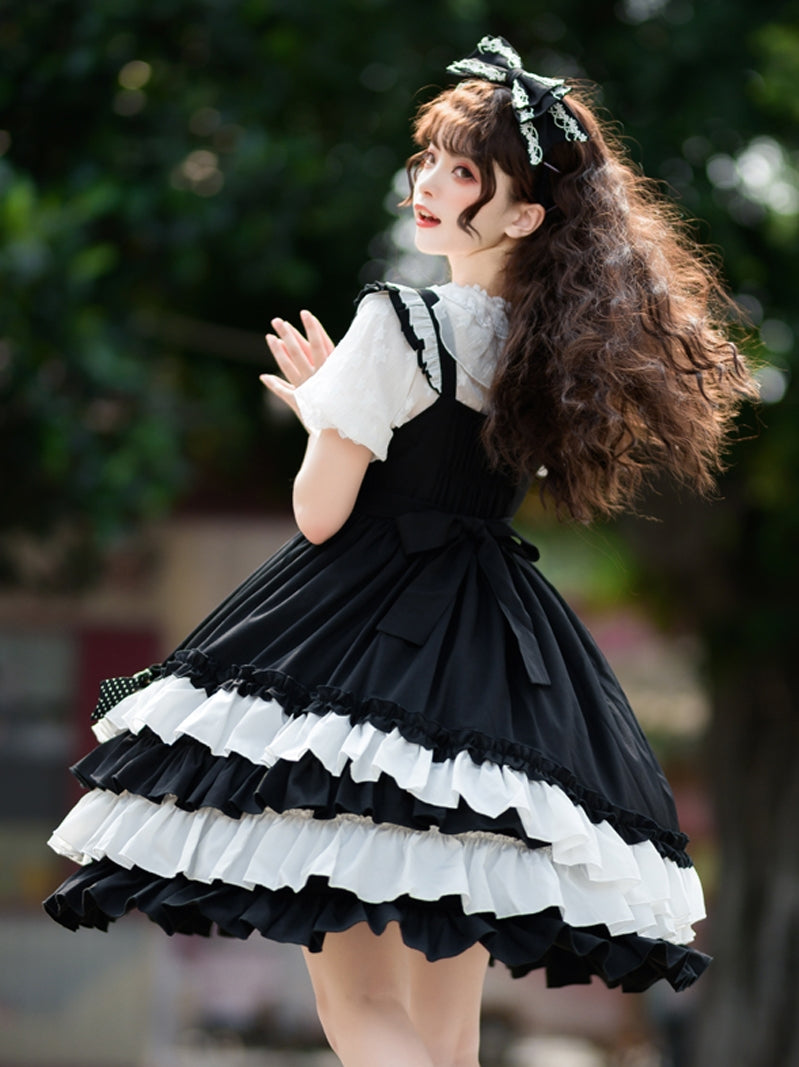 Spicy Monochrome Lolita Jumper Skirt