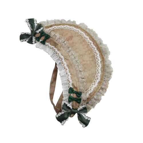Western-style carol headdress with ribbon and lace