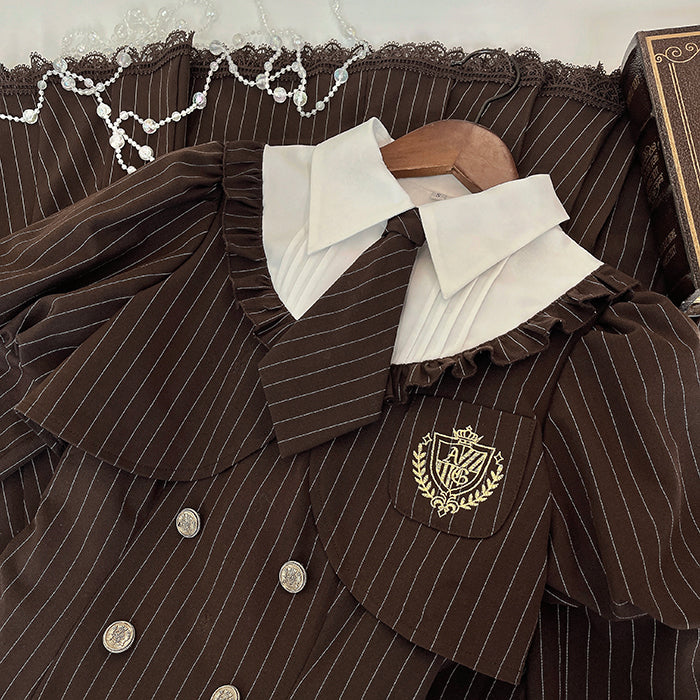 【予約販売】制服風 フェイクレイヤードワンピース