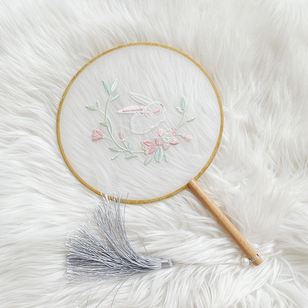 うさぎ模様のレースうちわ - ロリータファッション通販RonRon