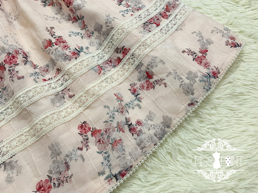 【予約販売】花海棠のフロントリボンクラシカルジャンパースカート