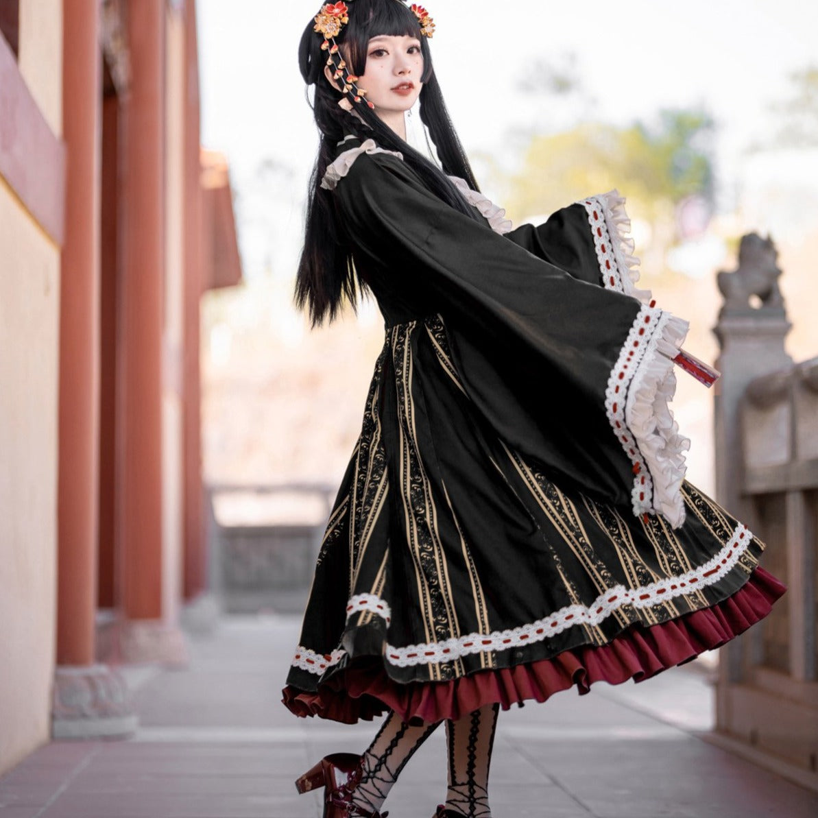 アウトレット】中国風 レトロスイングドレス – ロリータファッション