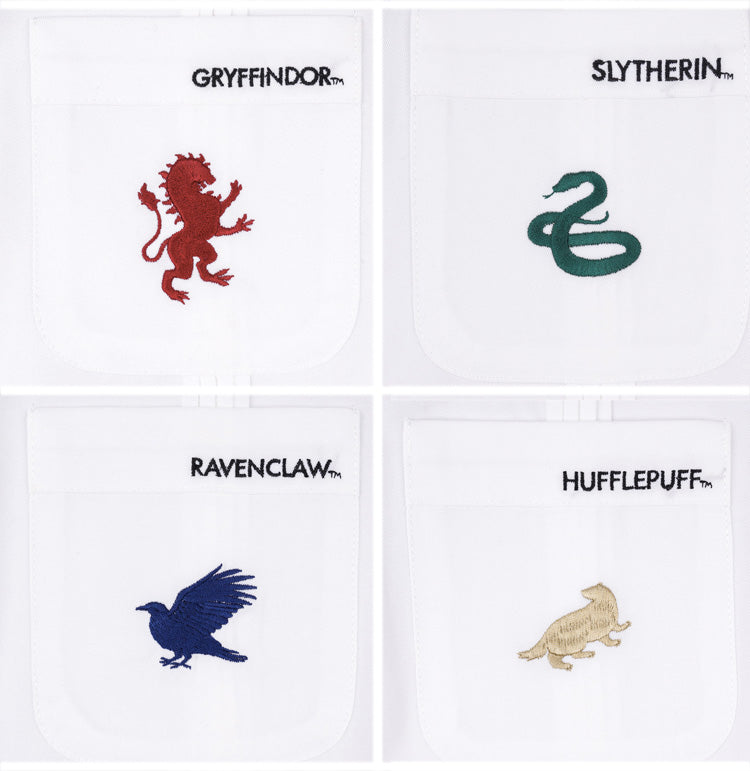 Hogwarts School of Witchcraft and Wizardry Lined Long Sleeve White Blouse