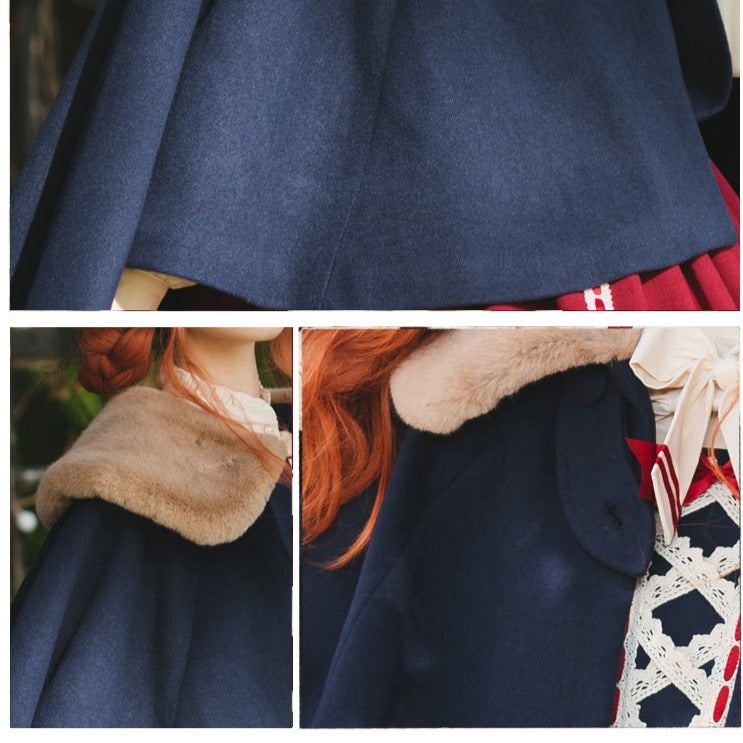 ボア襟付ロリィタマント