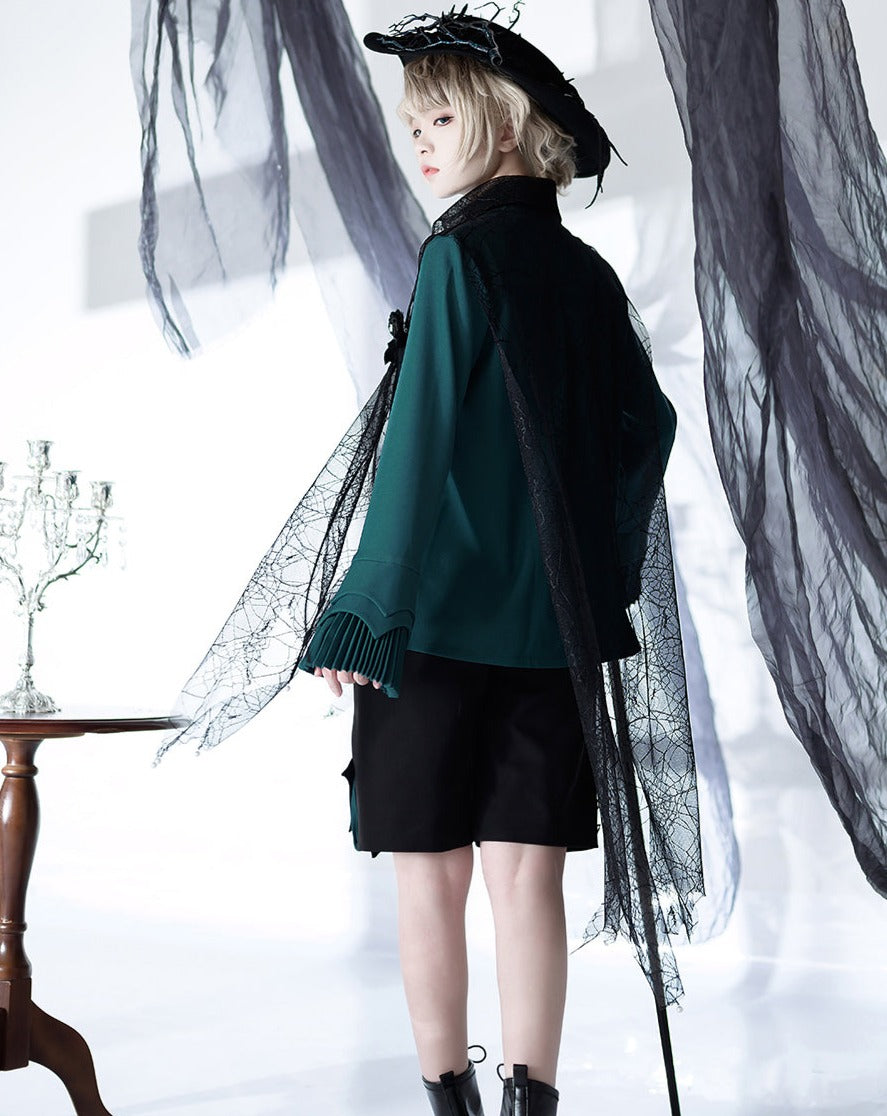 【予約販売】浮光魅影 皇子系 プリーツカフスブラウス