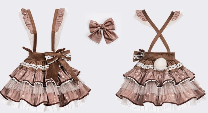 しっぽとりぼん付き トナカイ キュート ロリィタ ジャンパースカート