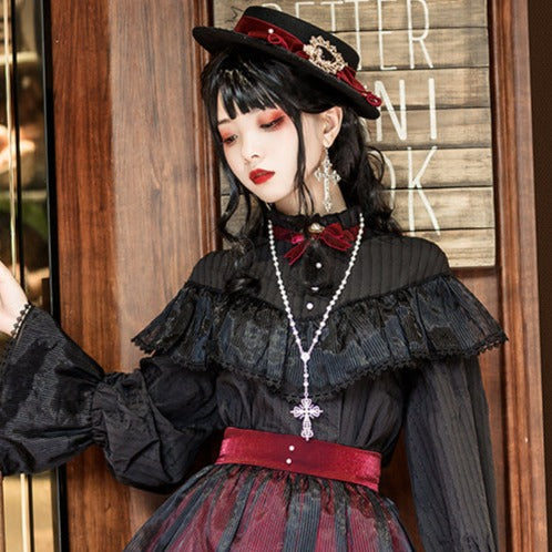 pearl cross necklace