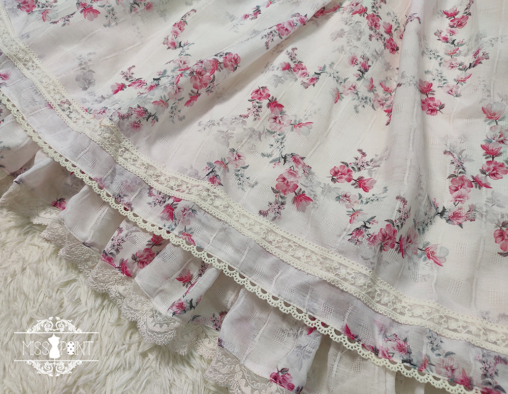 【予約販売】花海棠のフロントリボンクラシカルワンピース