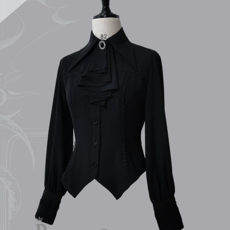 【予約販売】皇子系ロリィタ 中世風フリルタイブラウス