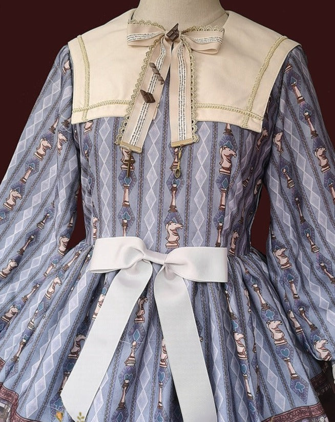 Alice in the Dark Forest Square Collar Dress