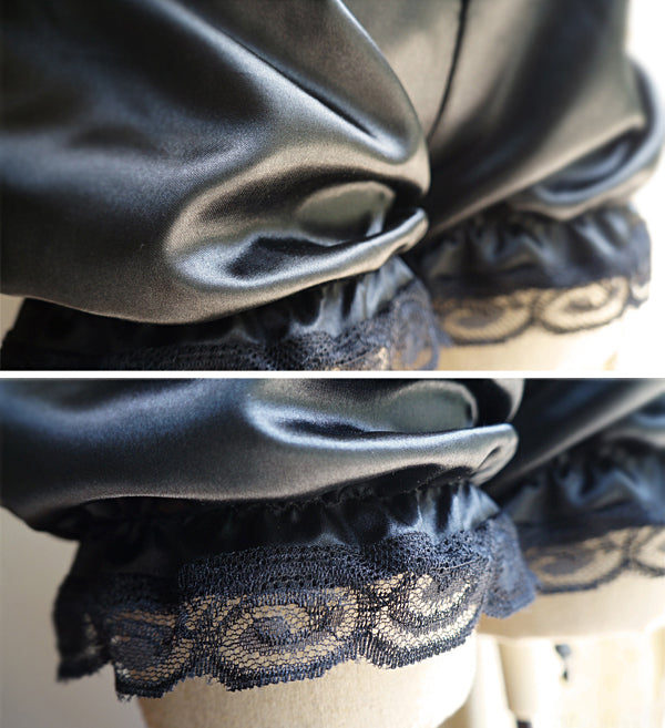 サテン レース ショートドロワーズ