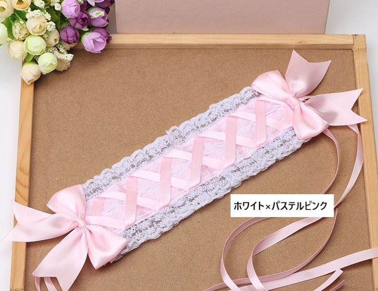 レースとリボンのロリィタヘッドドレス 全22色