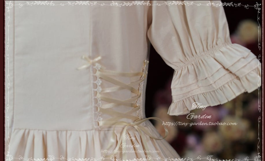 【予約販売】アンティーク舞踏会 エレガントサマーワンピース スクエアネックタイプ