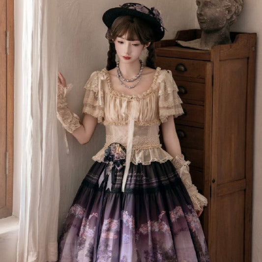 [Pre-orders available until 2/26] Romantic Rose Lace Sheer Blouse